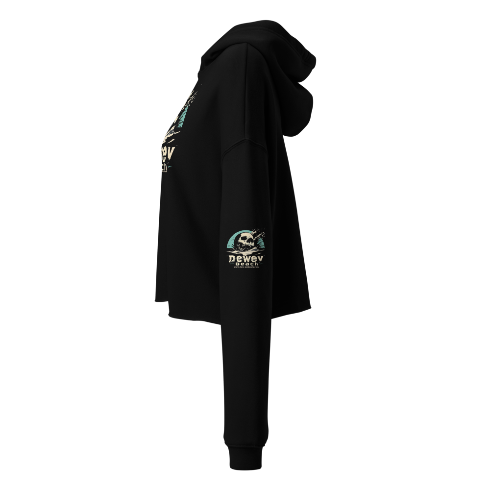 The Dewey skull women's cropped hoodie thumbnail 2