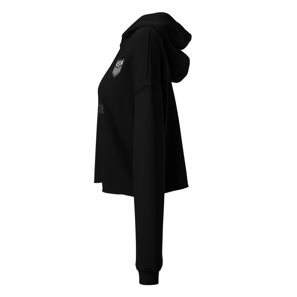 USA Soccer Concept Premium Crop Hoodie thumbnail 2