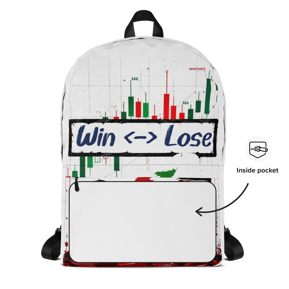 Trader Candlestick Chart Win or Lose Backpack thumbnail 2