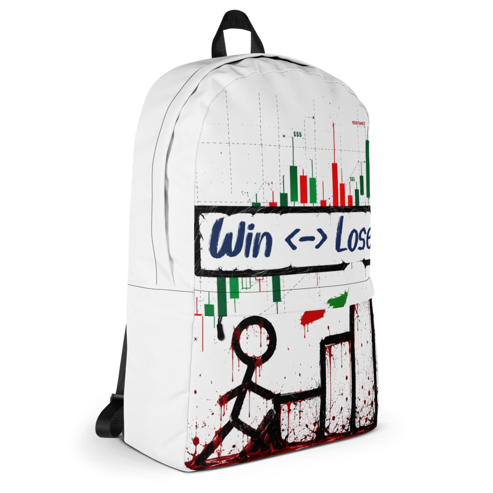 Trader Candlestick Chart Win or Lose Backpack thumbnail 4