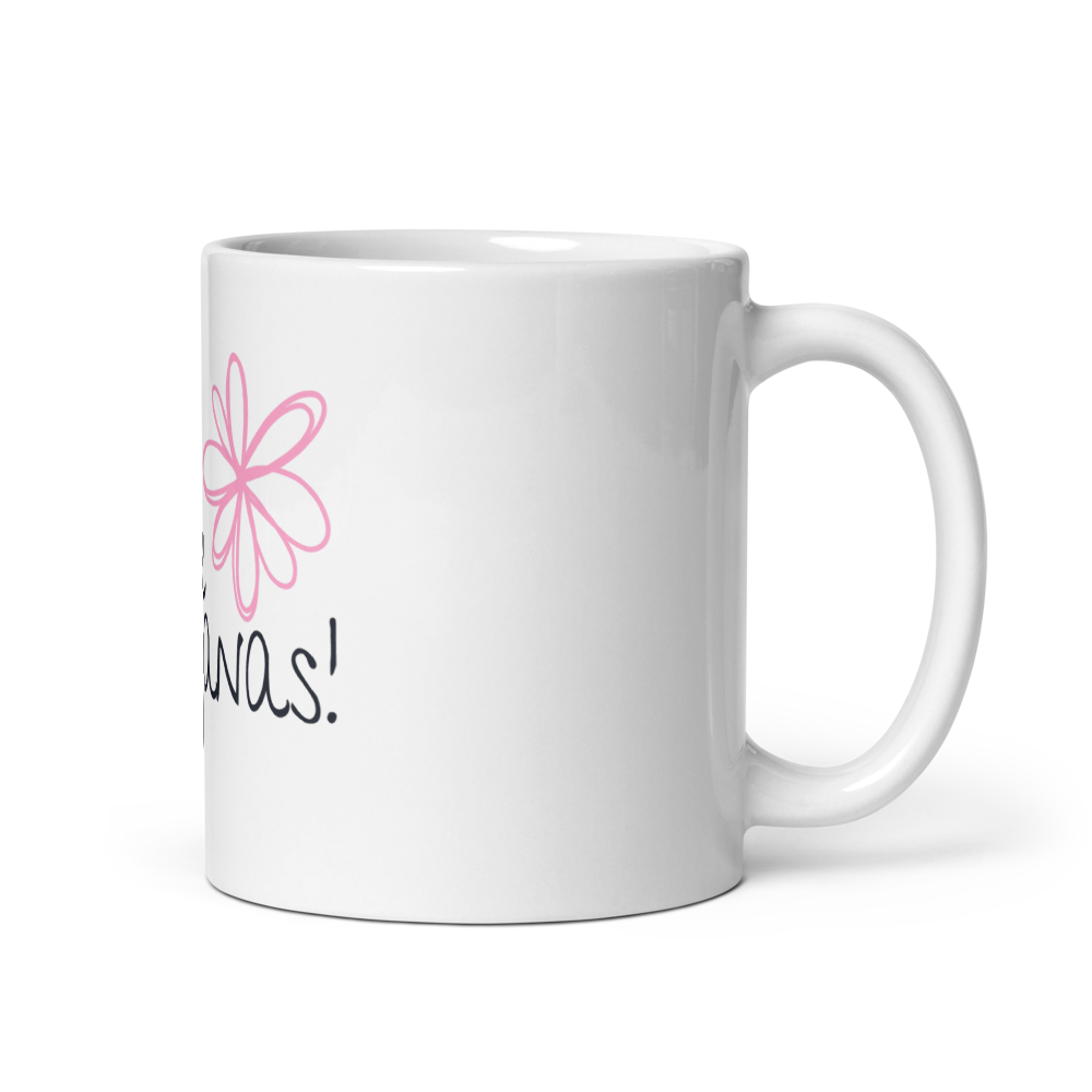 Echale Ganas Floral White Ceramic Mug thumbnail 2