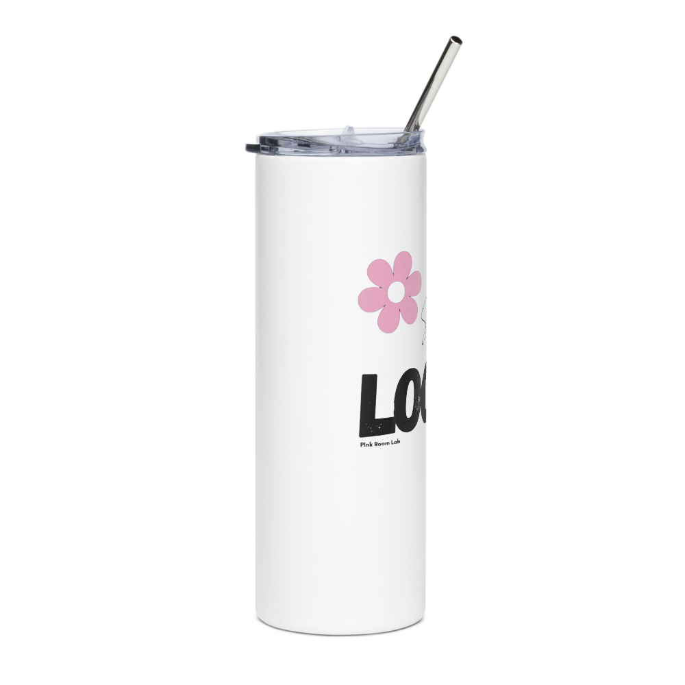 Shut Up And Lock In Floral Tumbler With Straw thumbnail 4