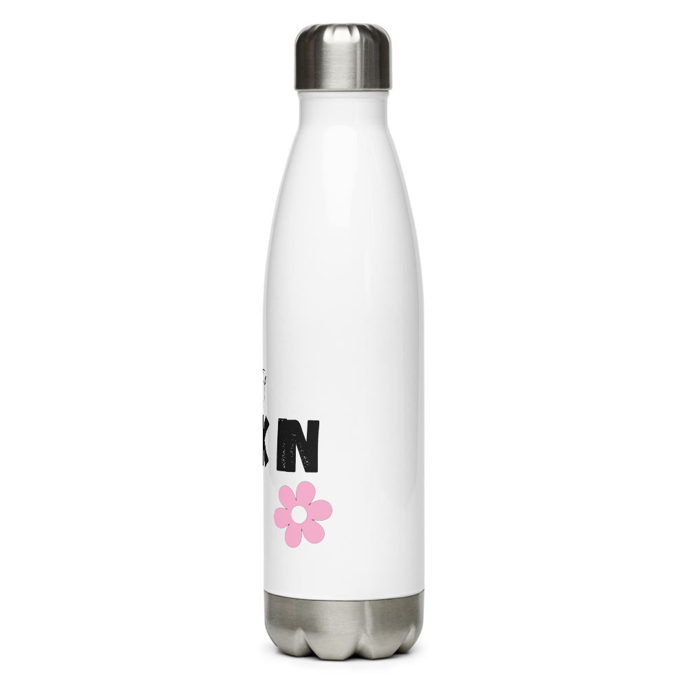 Shut Up And Lock In Floral Water Bottle thumbnail 3