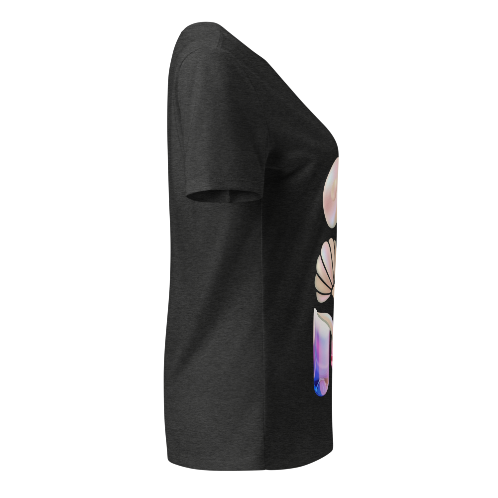 Iridescent Floral V-Neck Tee thumbnail 3