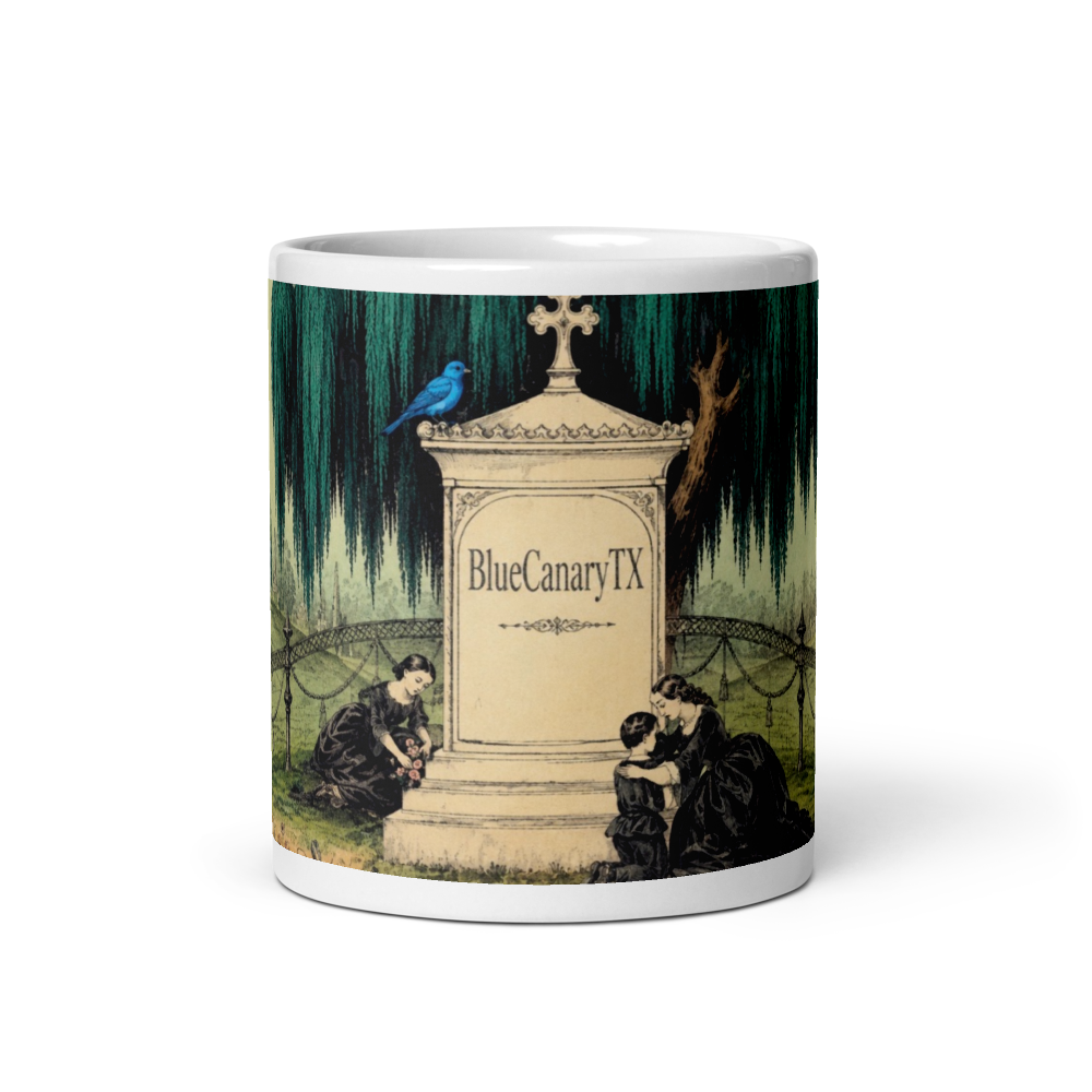Blue Canary Cemetery Mug thumbnail 3