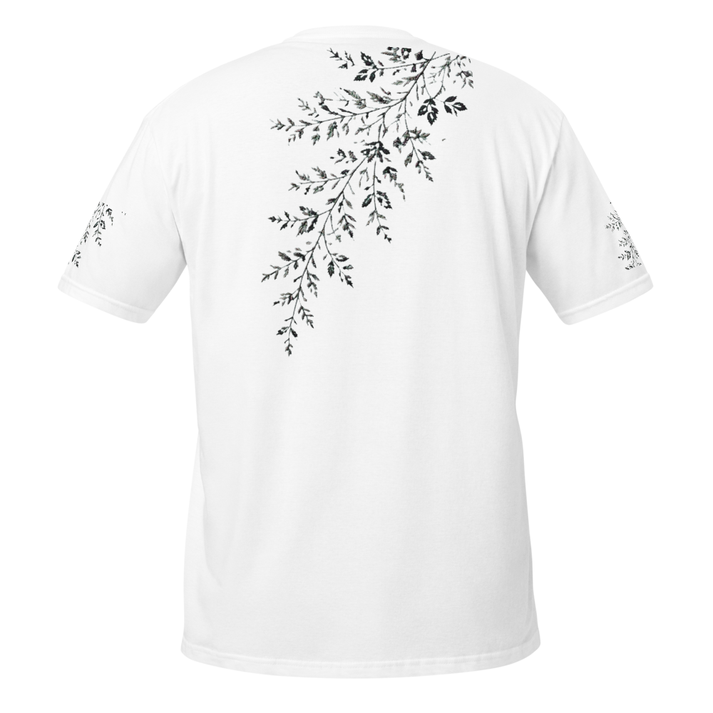Leaf Embroidery T-Shirt-Minimalist Nature Tee thumbnail 2