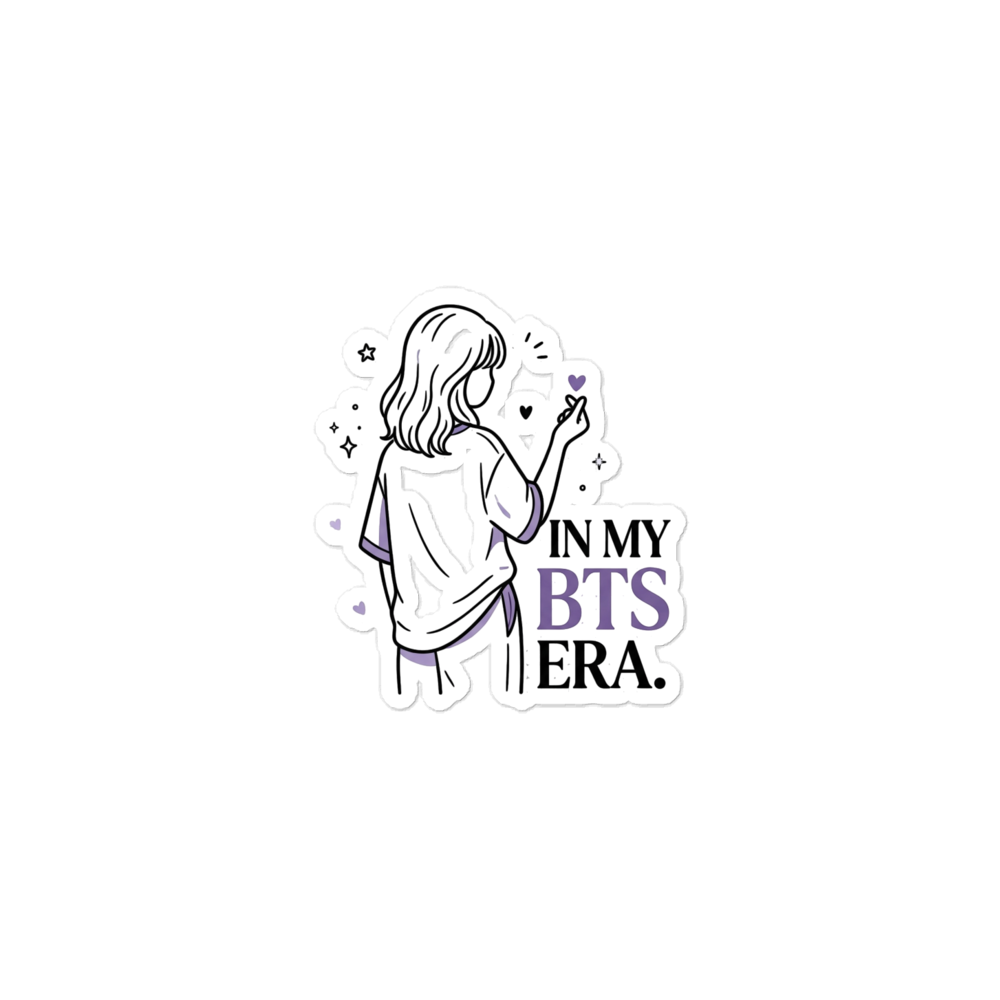In My BTS Era Minimal ARMY laptop sticker