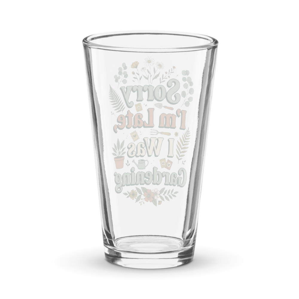 Funny Gardening Quotes 16 oz Pint Glass - Retro Pl thumbnail 2