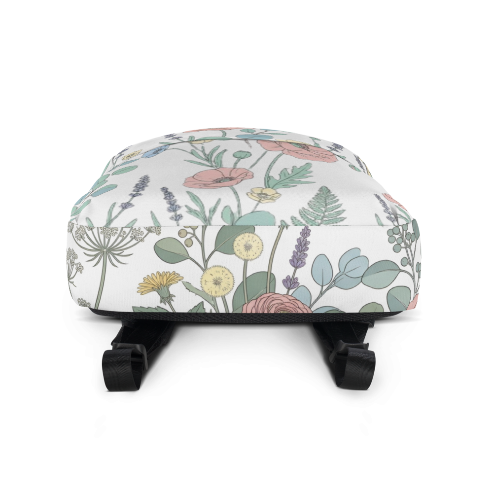 Elegant Wildflower Floral All-Over Print Backpack thumbnail 5