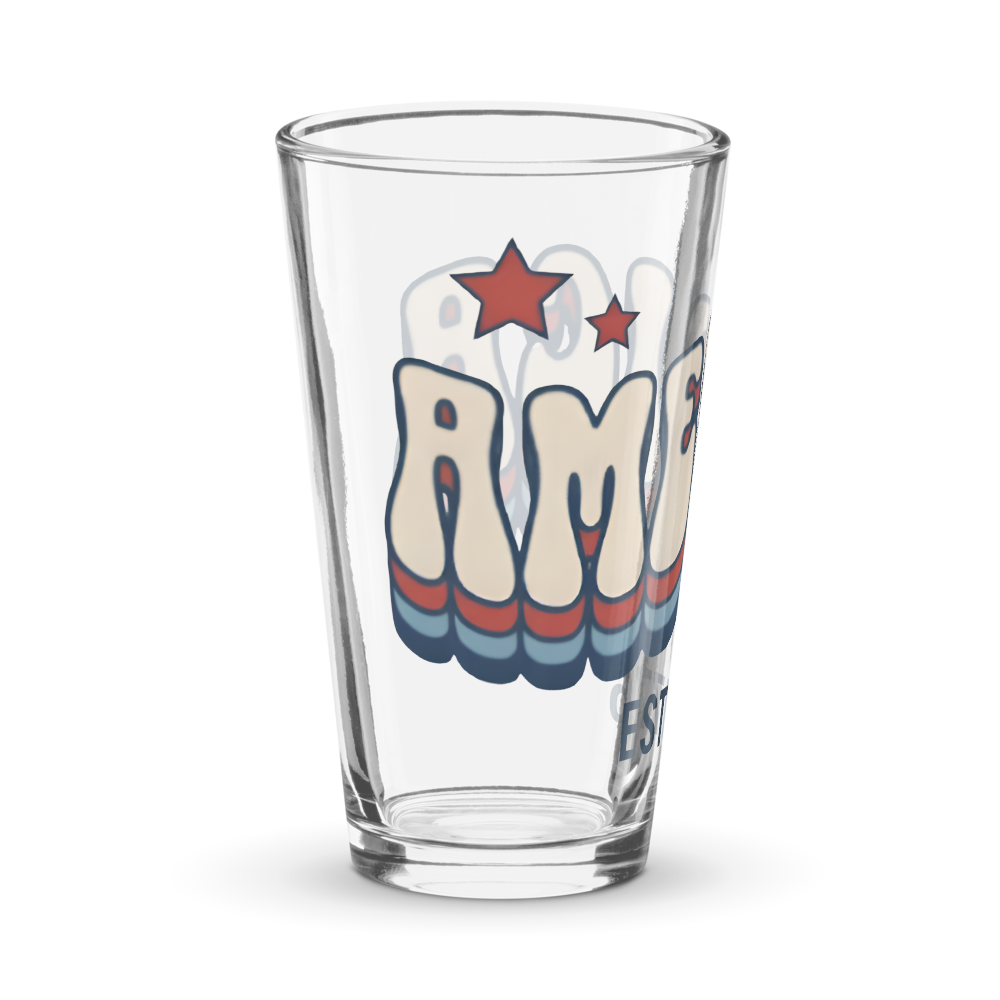 Vintage Patriotic Graphic Shaker Pint Glass (16 oz thumbnail 3
