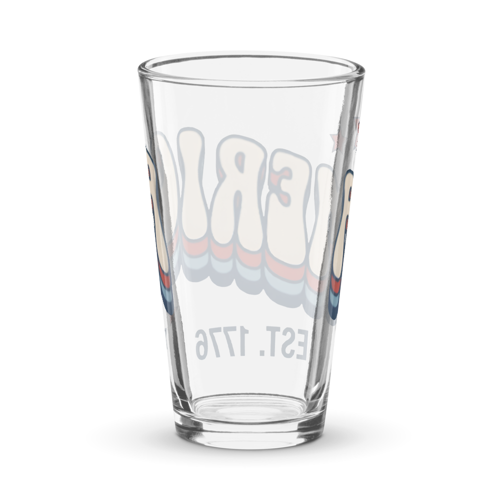 Vintage Patriotic Graphic Shaker Pint Glass (16 oz thumbnail 2