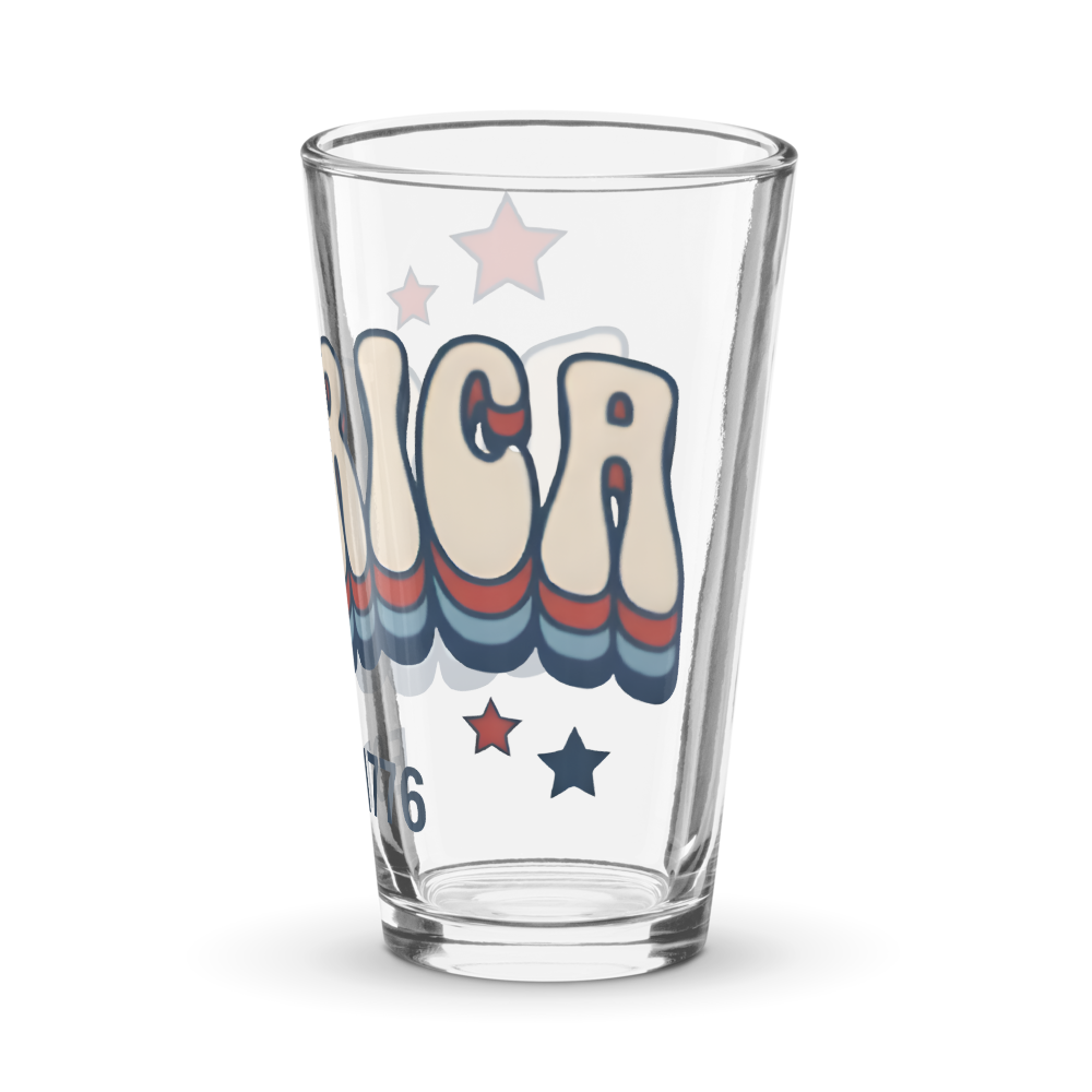 Vintage Patriotic Graphic Shaker Pint Glass (16 oz thumbnail 4