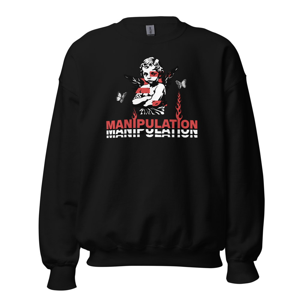"Manipulation" Graphic Angel Sweatshirt -m