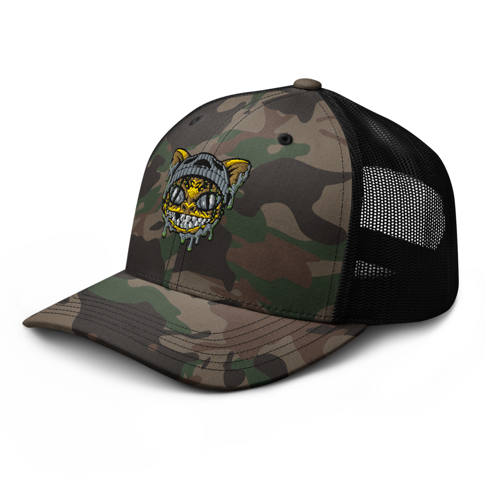 Streetwear Camo Trucker Hat – Embroidered  thumbnail 4