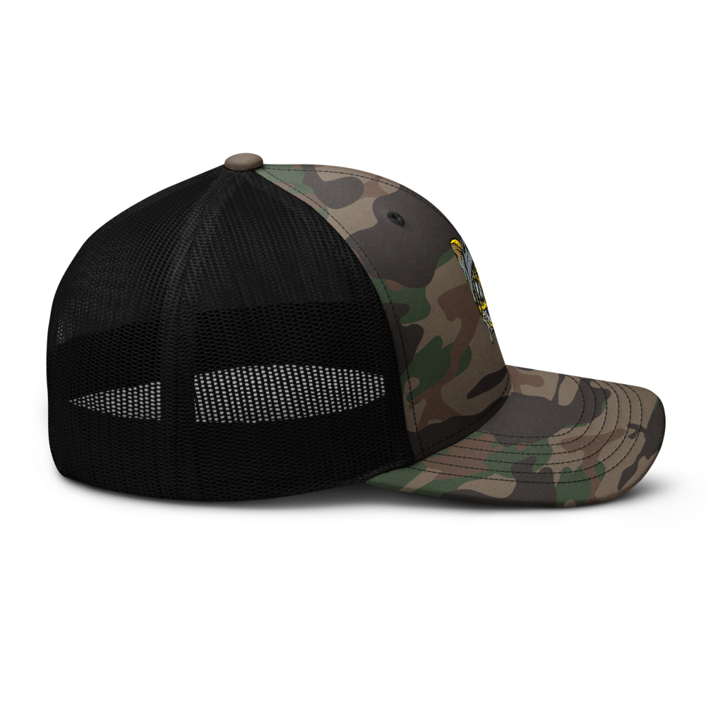 Streetwear Camo Trucker Hat – Embroidered  thumbnail 5