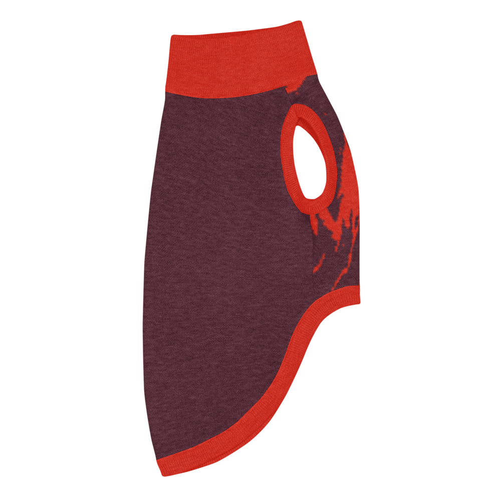 Red and maroon dog sweater  thumbnail 5