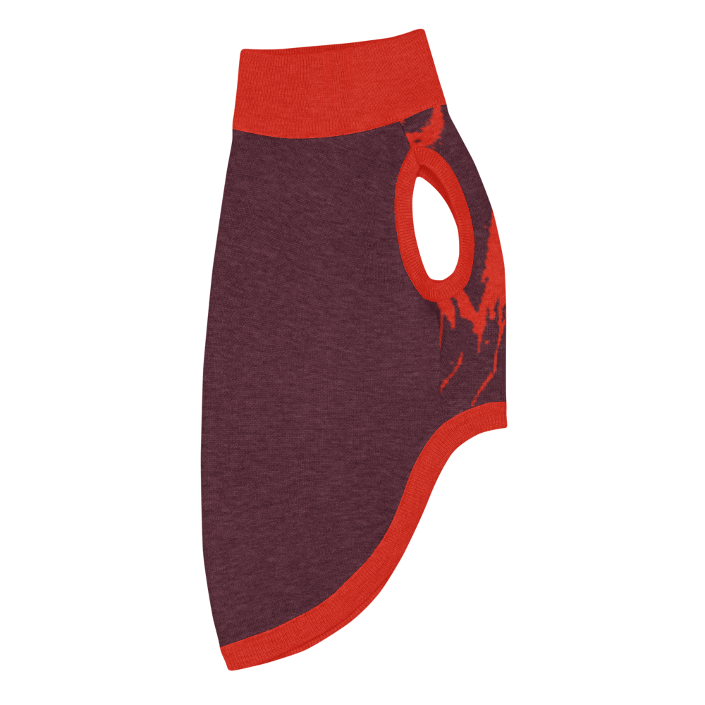 Red and maroon dog sweater  thumbnail 7