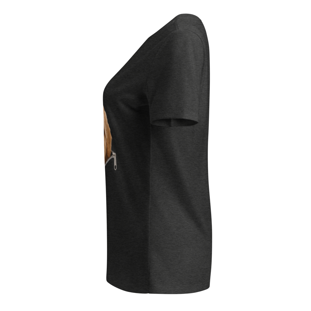 Peek Pupppy- Women V-Neck T-Shirt  thumbnail 2