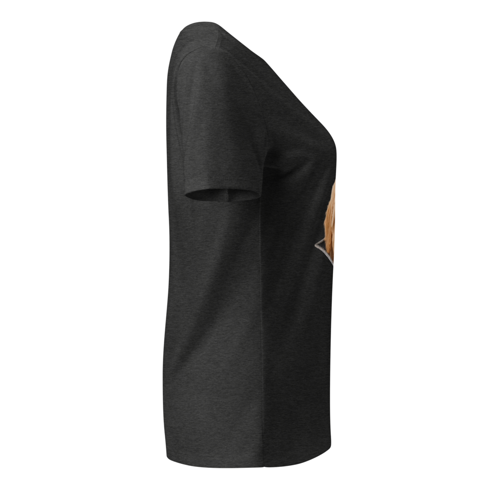 Peek Pupppy- Women V-Neck T-Shirt  thumbnail 3