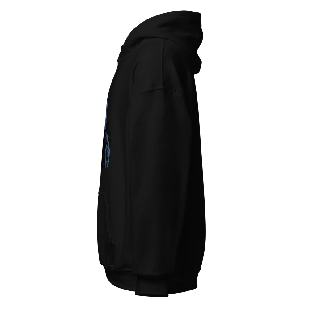 ⁠Satoru Gojo Blue Eyes Black Hoodie⁠ thumbnail 3