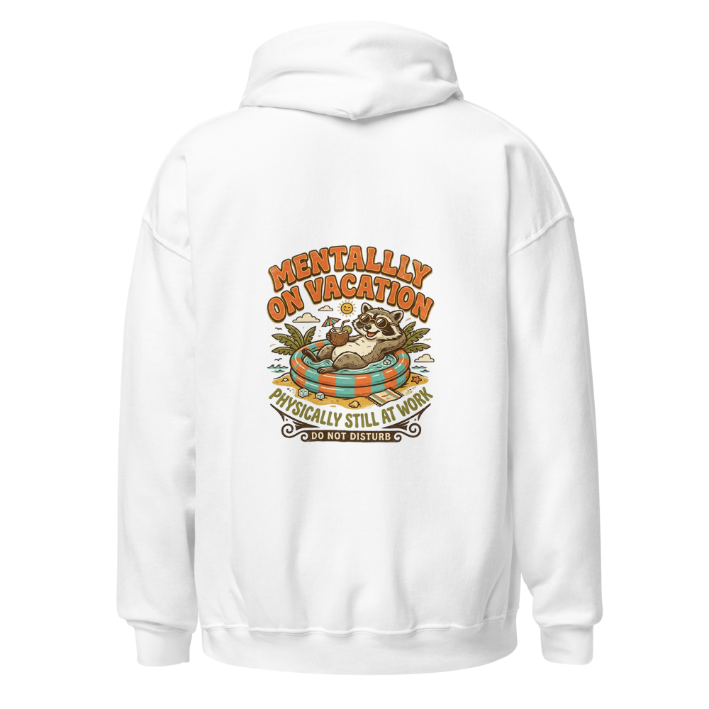 Mentally on Vacation Raccoon T-Shirt thumbnail 2