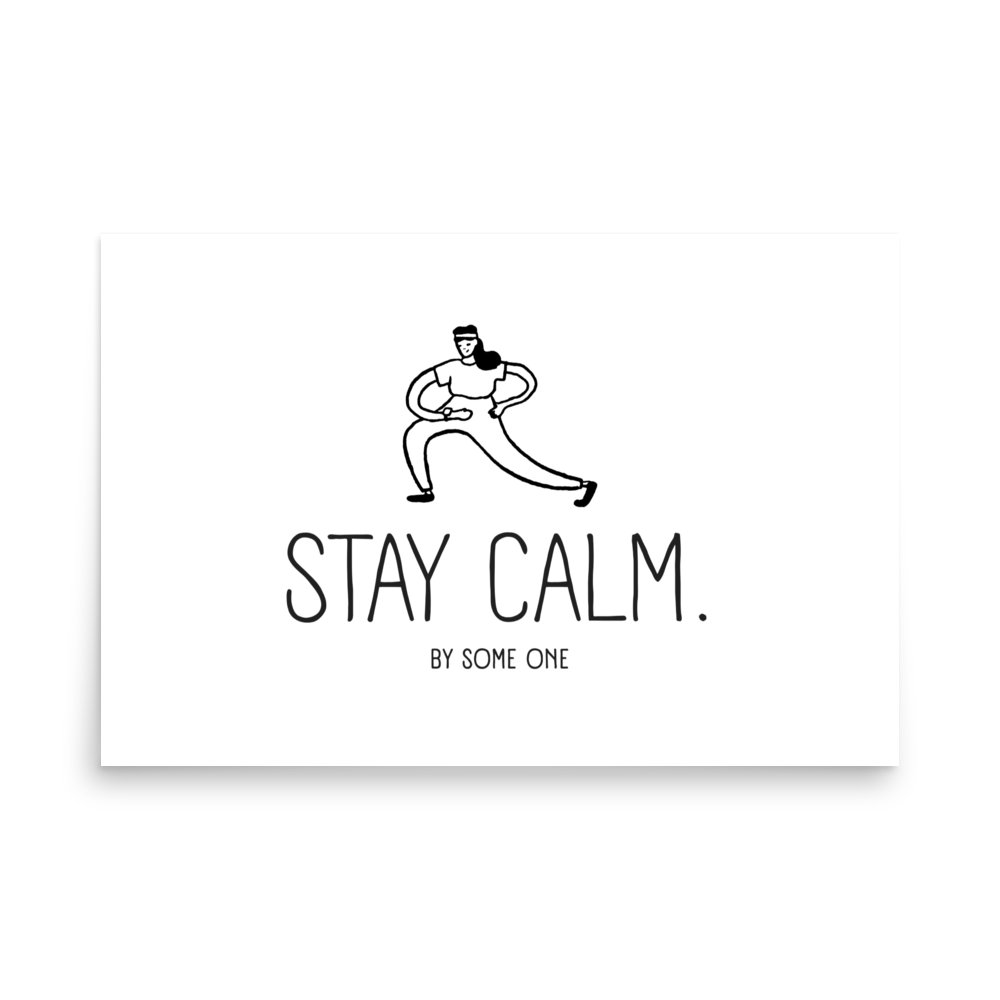 Gym Motivation Stay Calm Fitness Poster thumbnail 2
