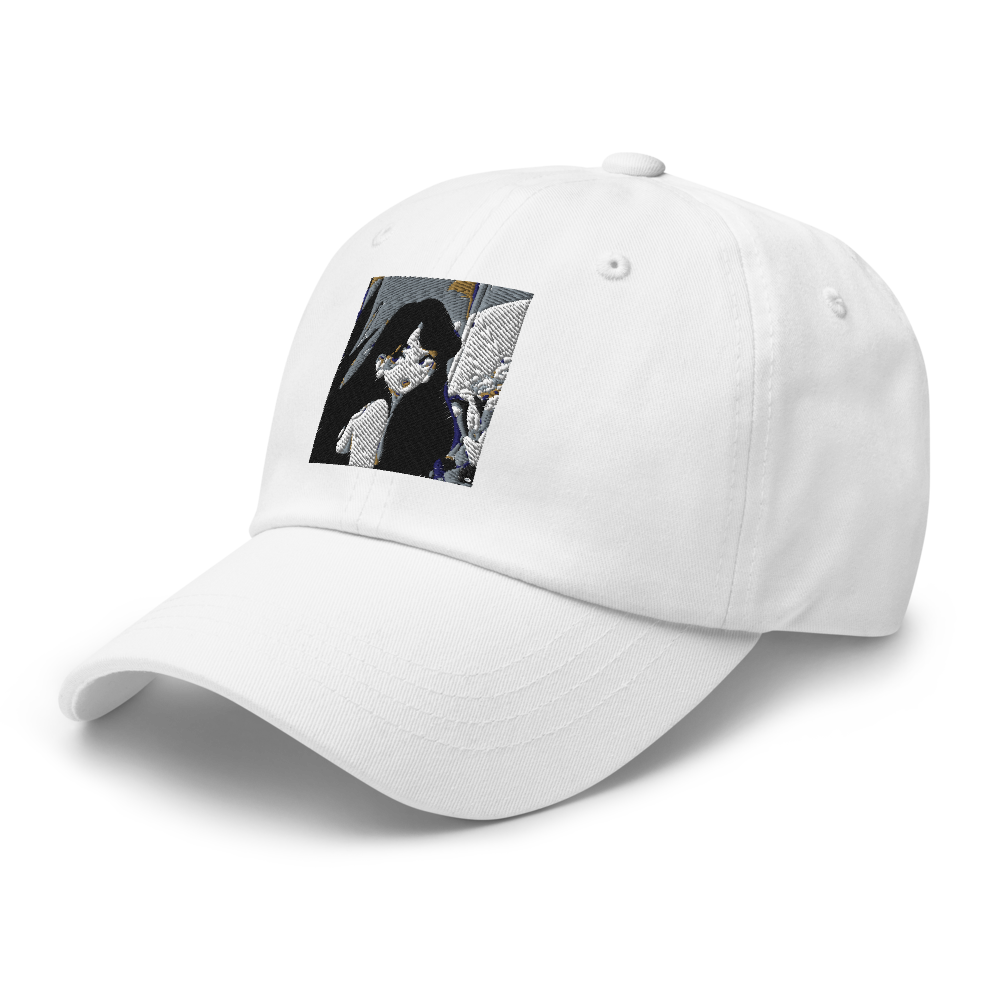 Anime Girl Art Dad Hat White thumbnail 5