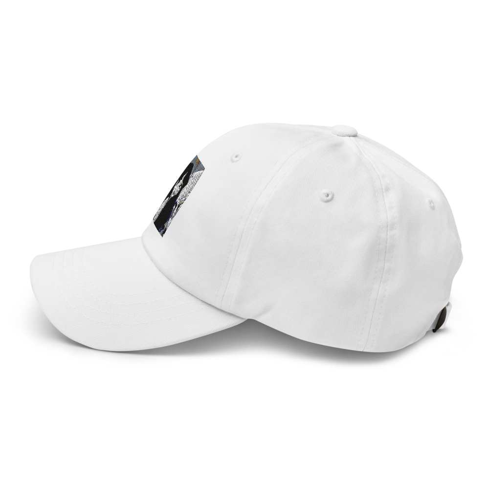 Anime Girl Art Dad Hat White thumbnail 4