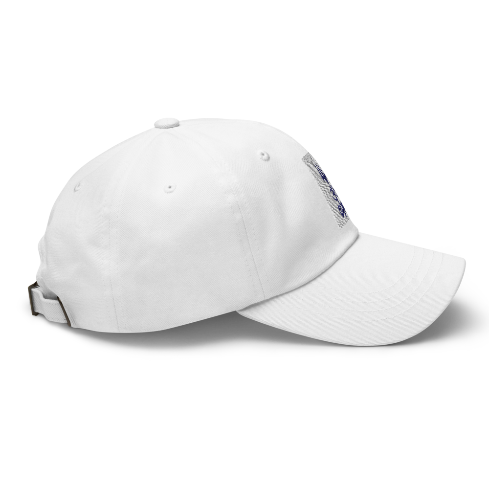 Trishul Om Embroidered White Dad Hat thumbnail 2