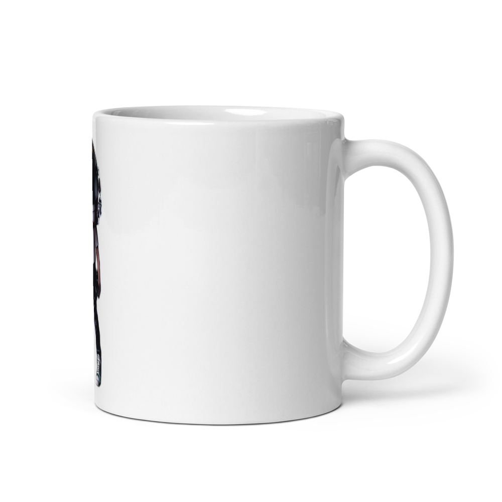 Minimal Aesthetic Mug - White Glossy Ceramic  thumbnail 2
