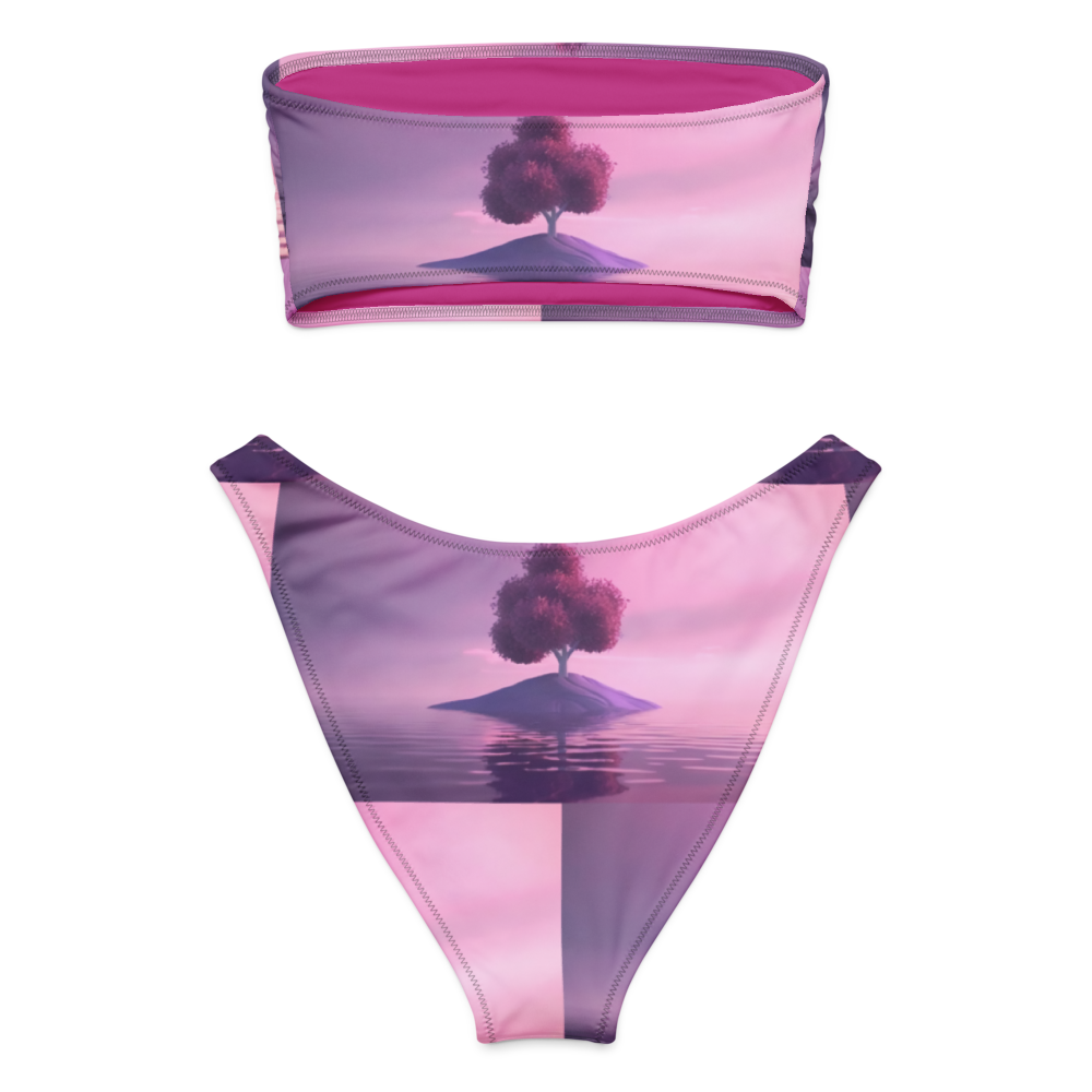 Pink Horizon Bandeau Bikini Set👙💟 thumbnail 2