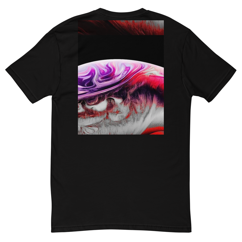 Abstract Art Fitted TSHIRT - Black  thumbnail 2