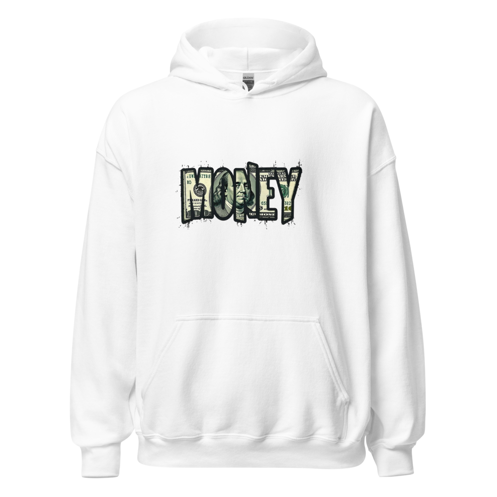 White “MONEY” Unisex Heavy Blend Hoodie thumbnail 2