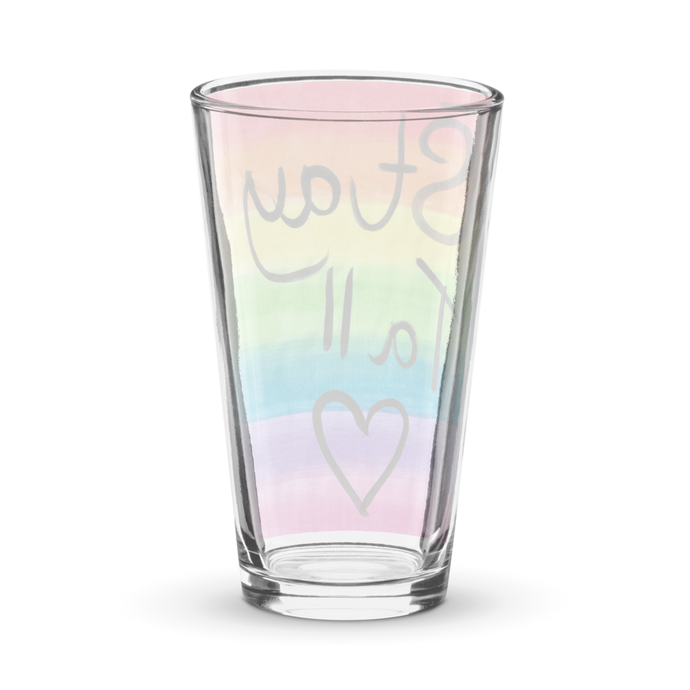 Stay Tall Rainbow Pint Glass thumbnail 2
