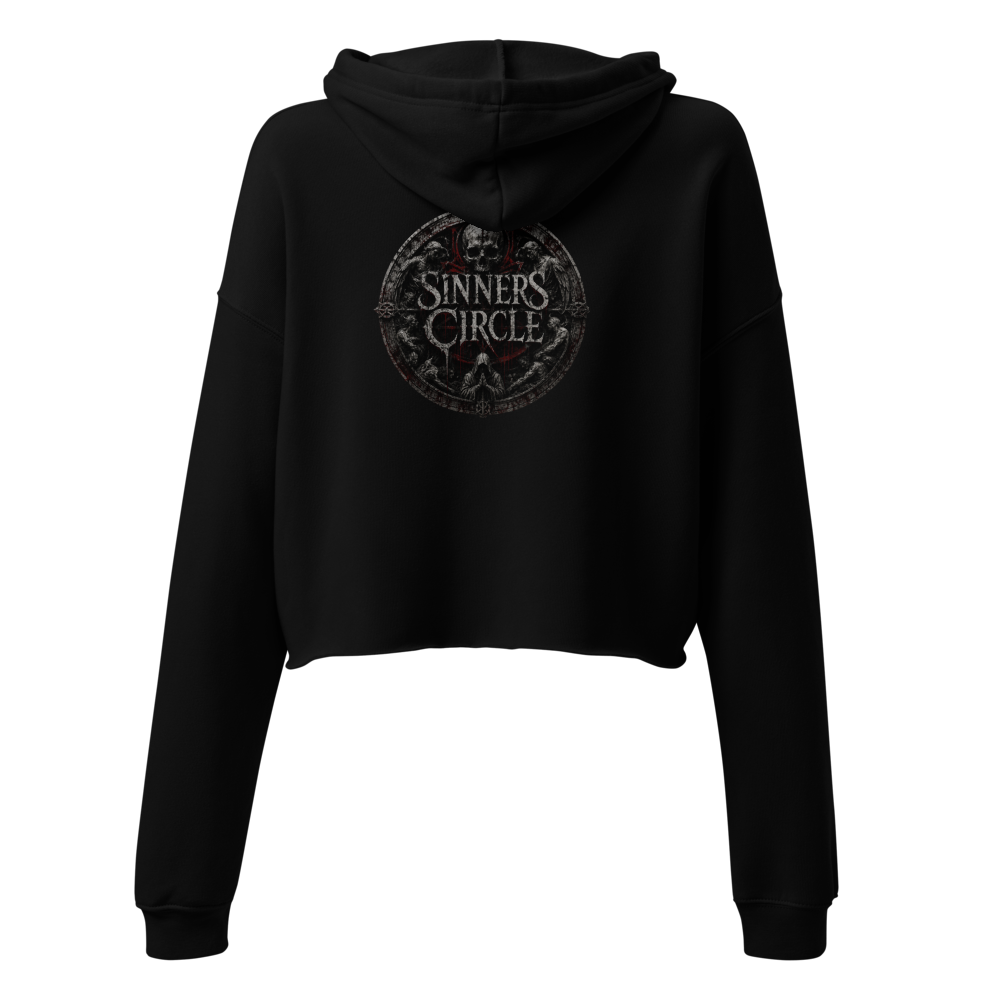 Sinners Circle womens cropped hoodie thumbnail 3