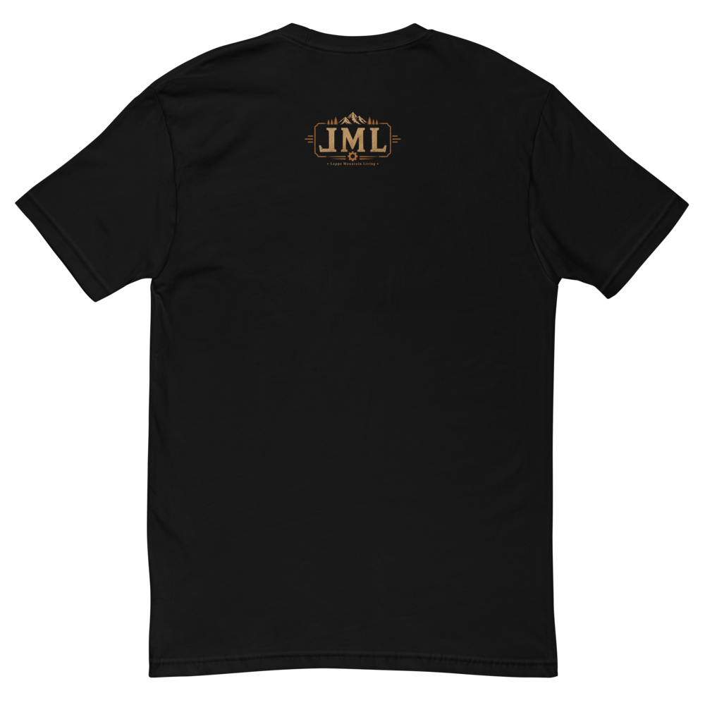Men's fitted black T-shirt w/picture front  thumbnail 2