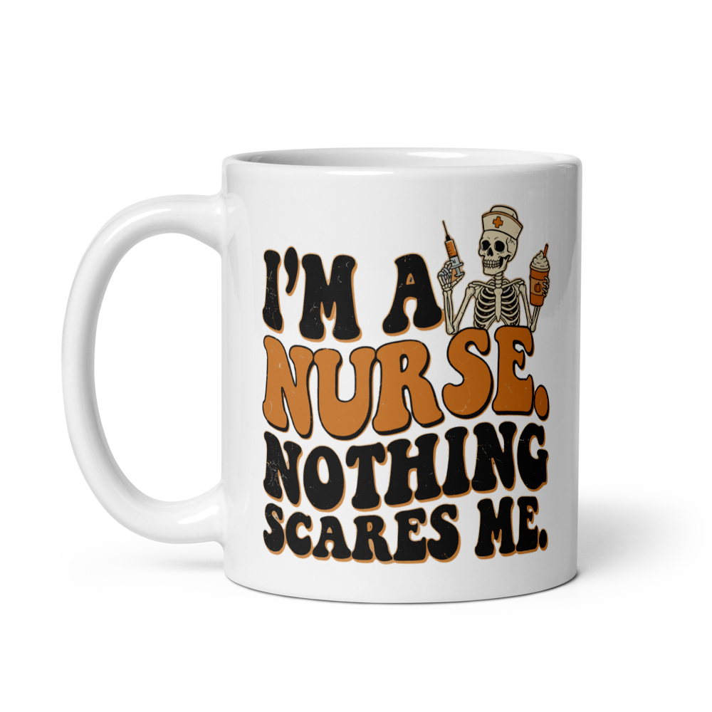 Retro Nurse Skeleton Pumpkin Latte Humor thumbnail 2