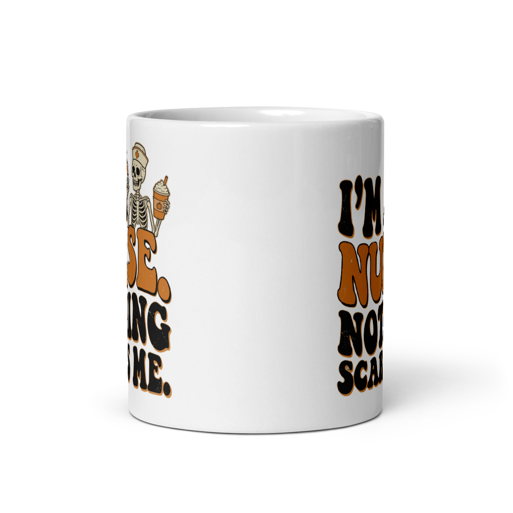 Retro Nurse Skeleton Pumpkin Latte Humor thumbnail 3