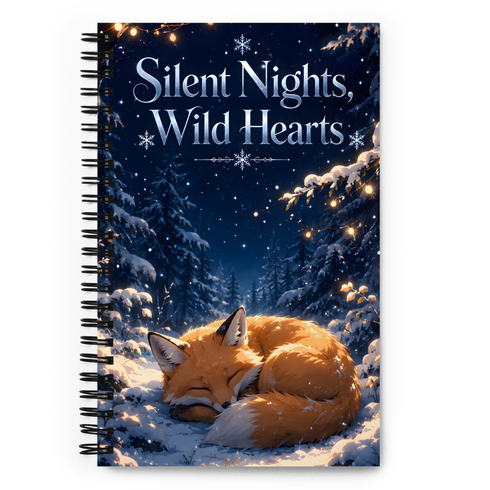 Sleepy Fox in Winter Anime Notebook – Silent Night