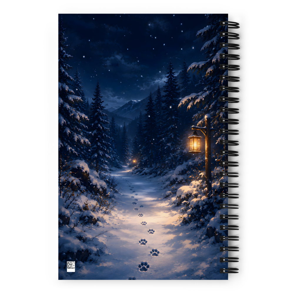 Sleepy Fox in Winter Anime Notebook – Silent Night thumbnail 2