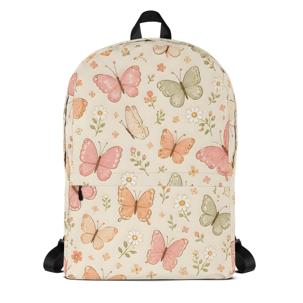 Pastel Butterfly Garden All-Over Print Backpack