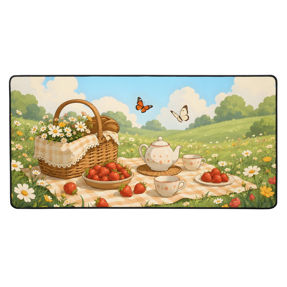 Cozy Picnic Basket Desk Mat