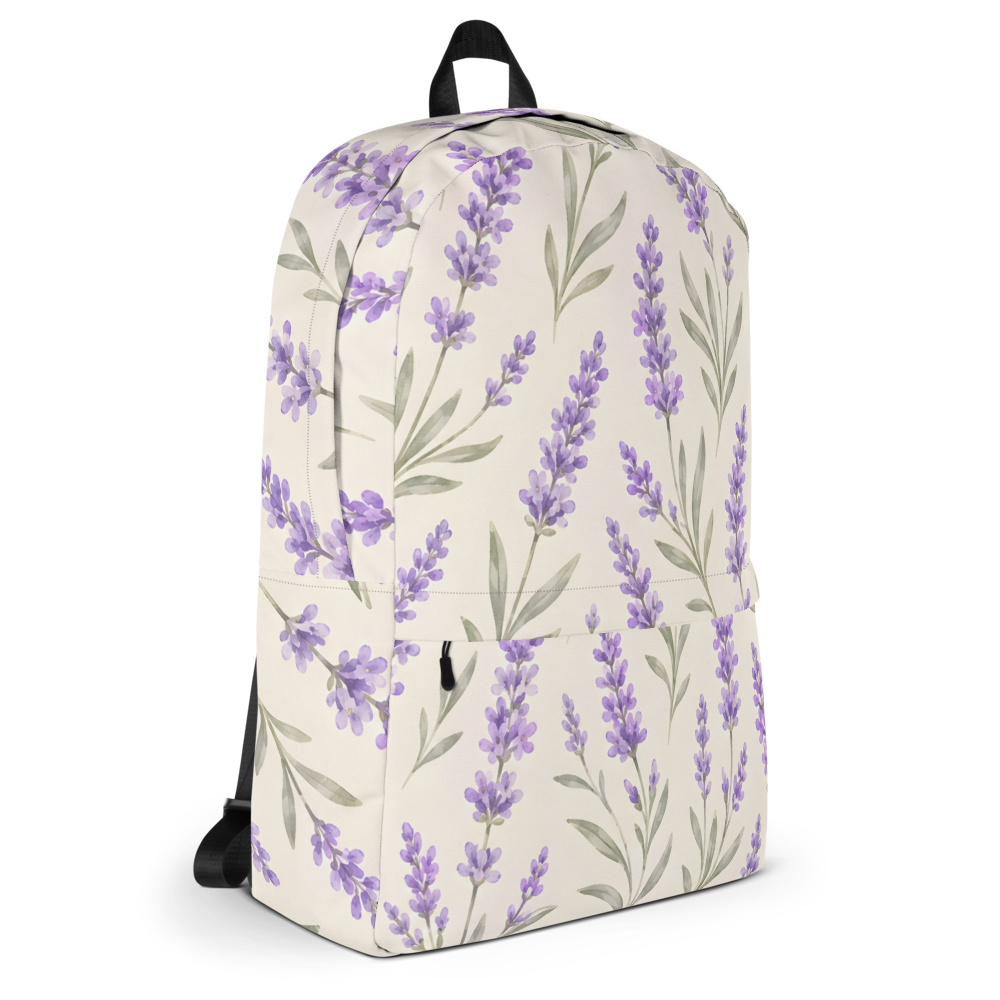 Lavender Fields All-Over Print Backpack thumbnail 3