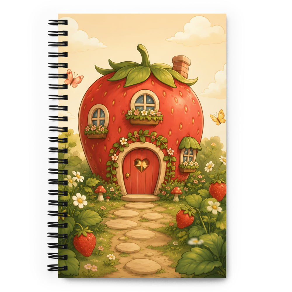 Strawberry Cottage Cozy Lined Notebook