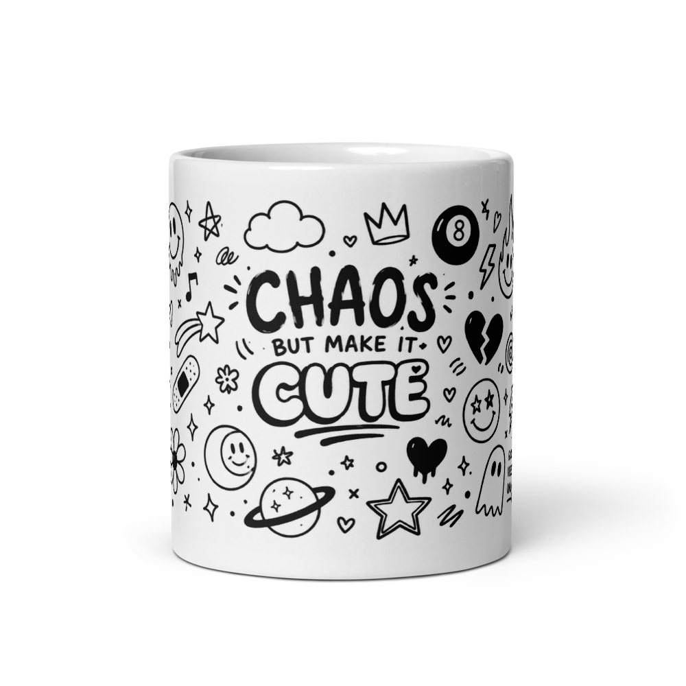 choas but cute hand drawn doodle mug  thumbnail 3