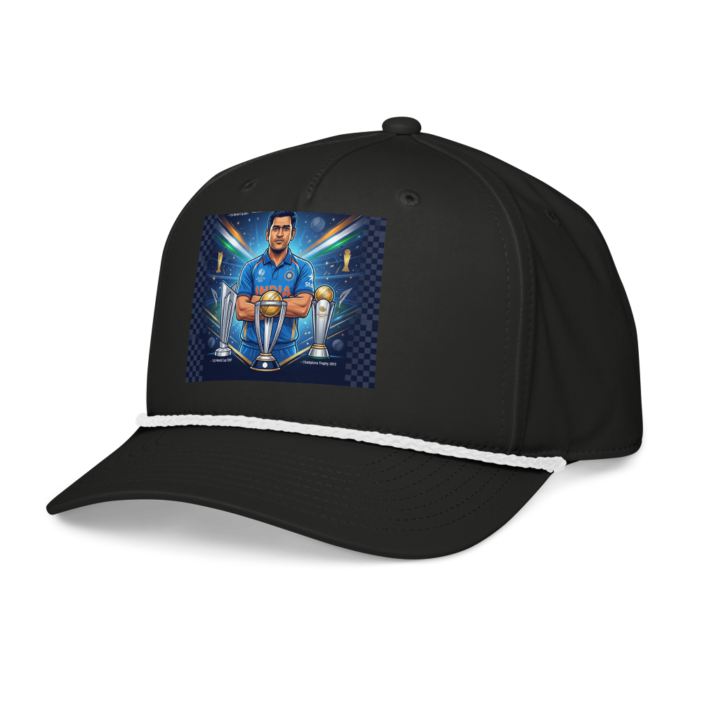 Ms dhoni design cap  thumbnail 3