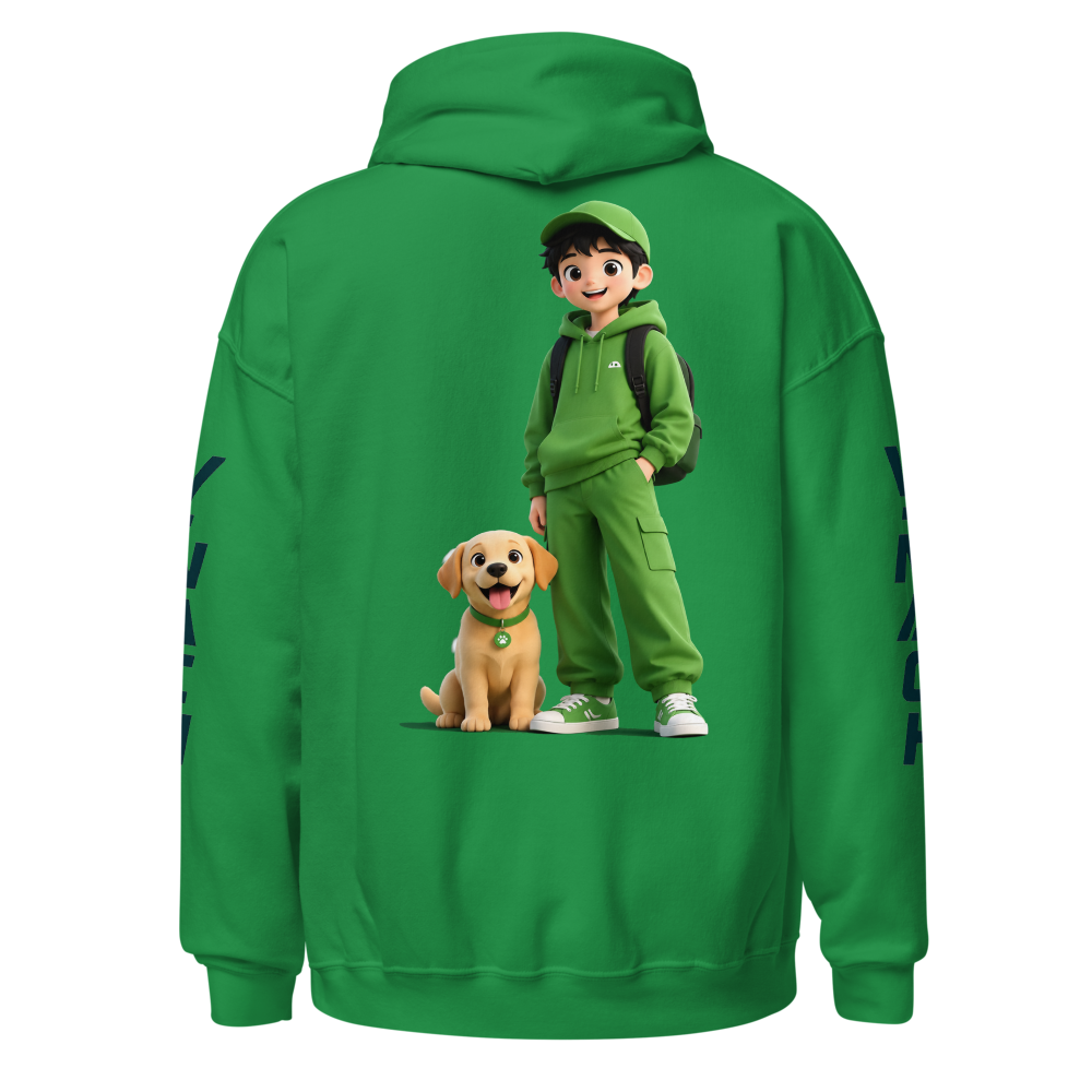 Cute and Happy GoldenPuppy Unisex HeavyBlend Hoodi thumbnail 4