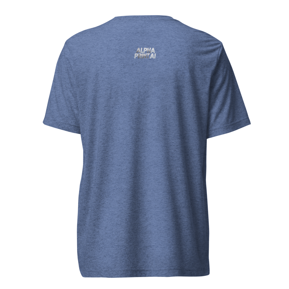Alpha Print Blue Deer Logo Tri-Blend Unisex Tee thumbnail 2