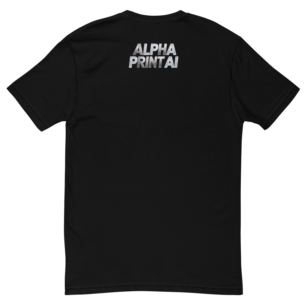 Alpha Print AI Signature Deer Fitted Black Tee thumbnail 2