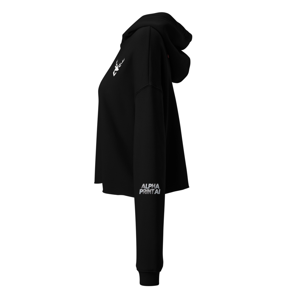 Alpha Print AI Signature Deer Micro-Logo Crop Hood thumbnail 3